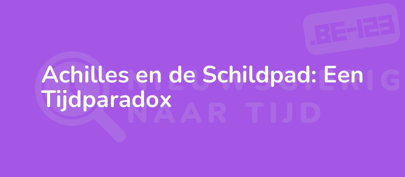 Achilles en de Schildpad: Een Tijdparadox