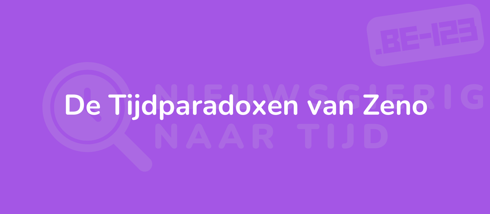 De Tijdparadoxen van Zeno