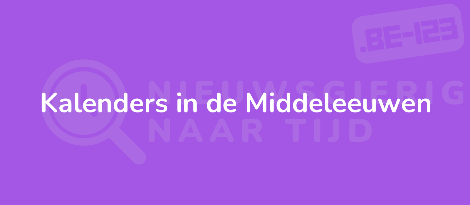 Kalenders in de Middeleeuwen